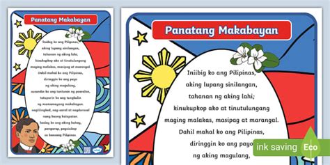 panatang makabayan poster drawing|Panatang Makabayan Poster .